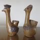 2 ceramic zoomorphic vases, signed 50s