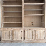 AmPm bookcase in ceruse solid wood