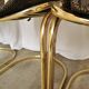 Set of 6 Vintage Gold Chrome Dining Chairs: Italian Mid-Century Design