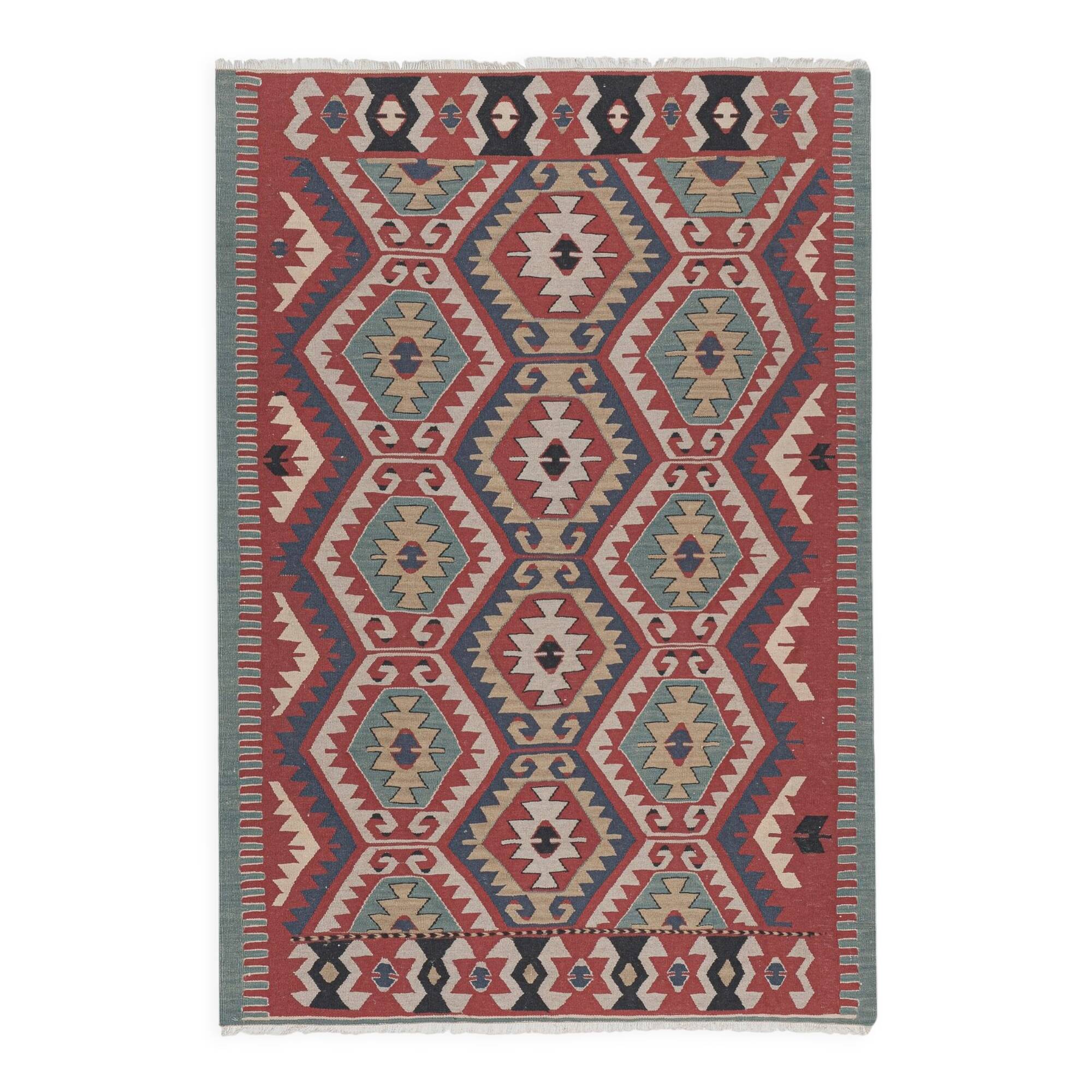 Vintage Turkish rug from Oushak, hand-woven 116x171 cm