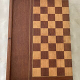 Large case of board games nineteenth era Backgammon + Checkers
