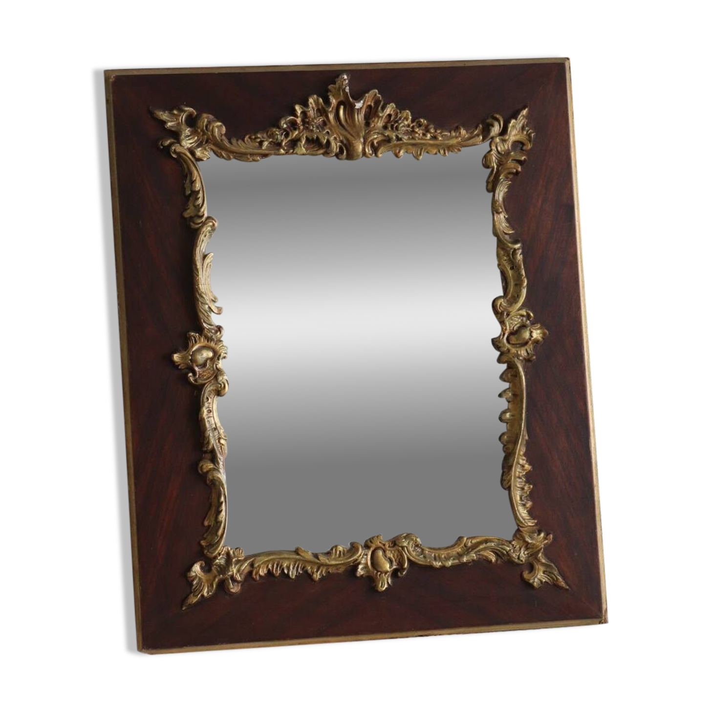 Old wooden and stucco mirror