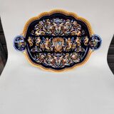 Large ceramic platter from Gien, Renaissance model, 20th century.