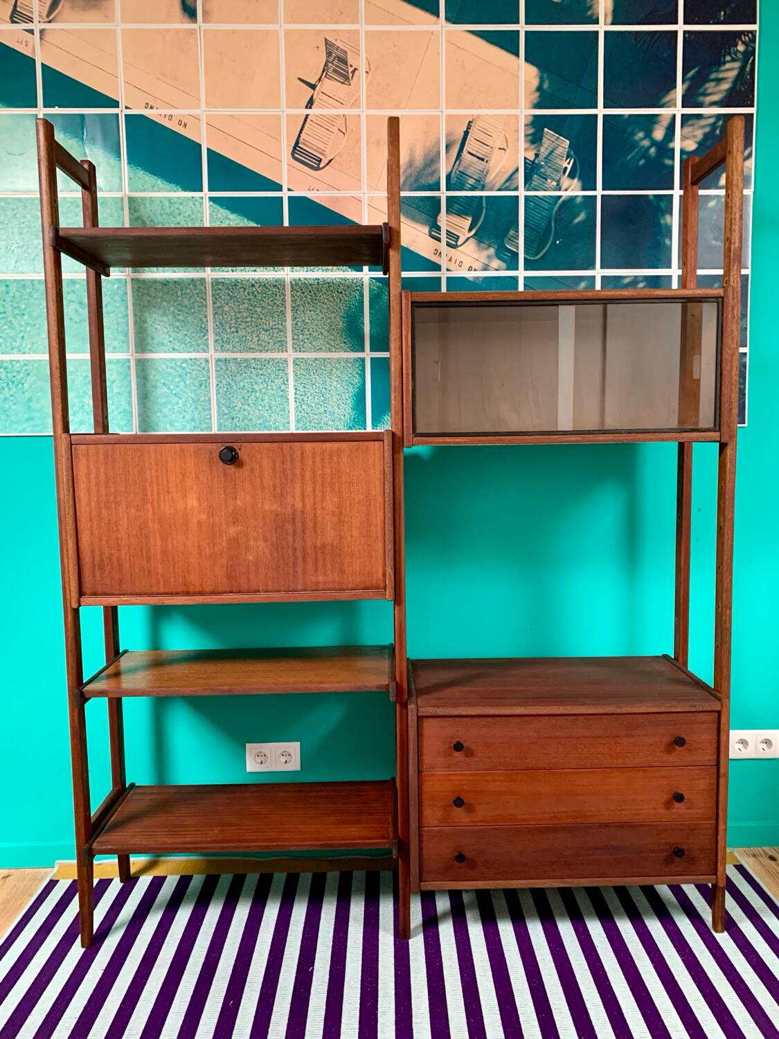 Mid Century vintage bookcase