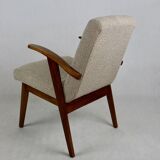 Armchair chair 300-123, design by M. Puchała beige boucle