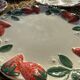 Longchamp antique strawberry barbotine plates