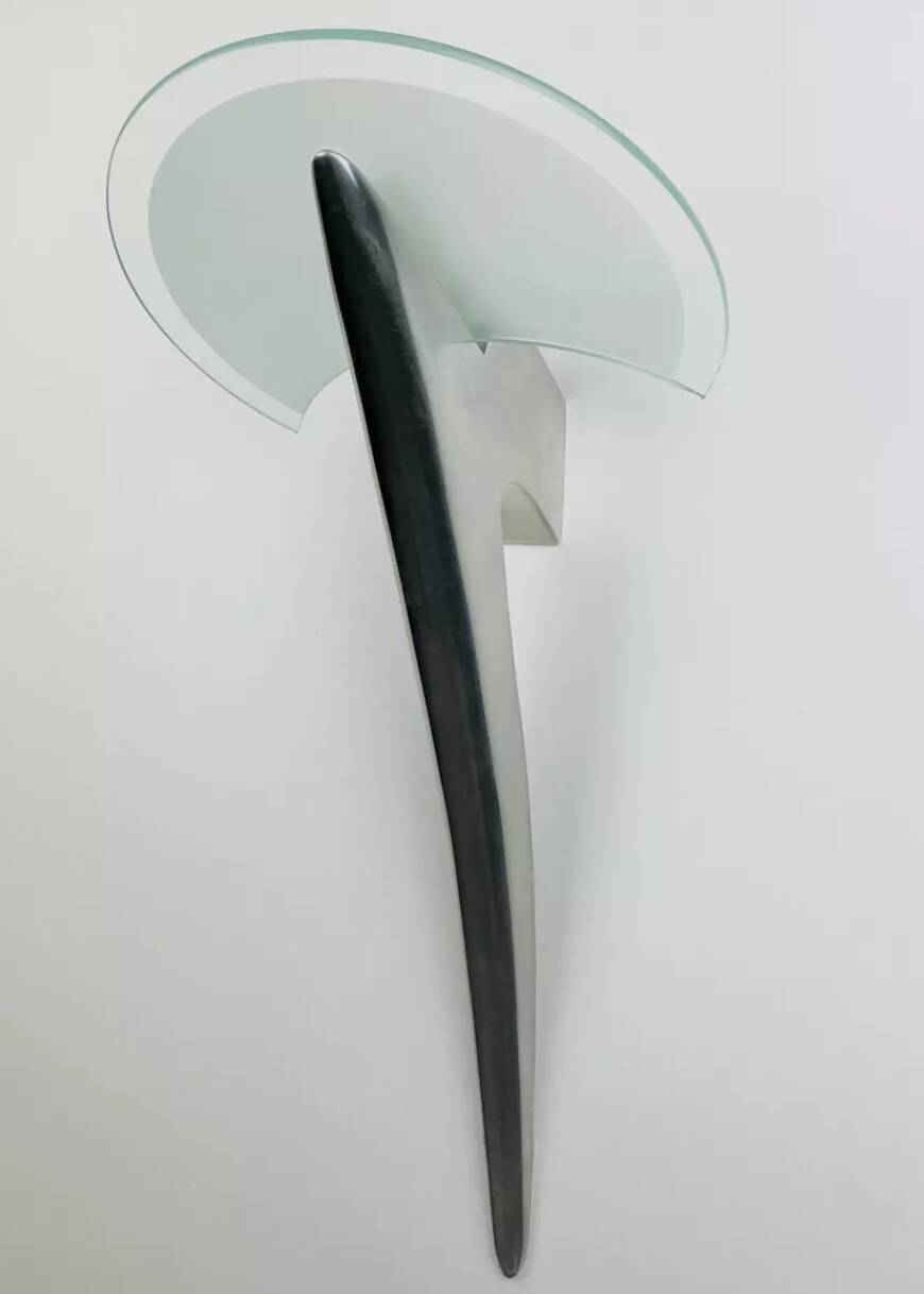 Taller Uno Joan Auger Wall lamp (2) Alien Polished Aluminum- MOMA 1980