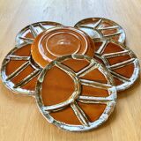 Vintage ceramic plates with compartments