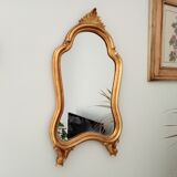 Vintage rocaille mirror in gilded wood