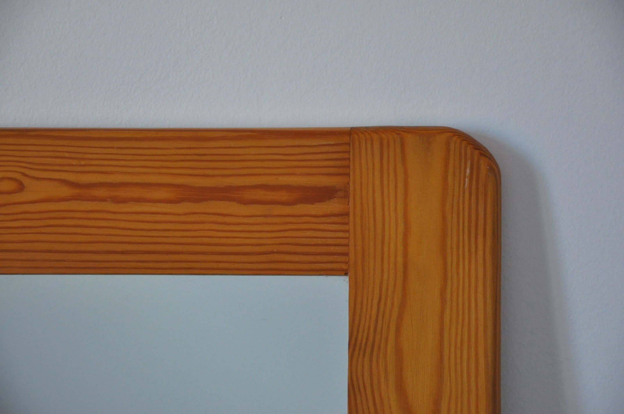 Wooden mirror 70s pine