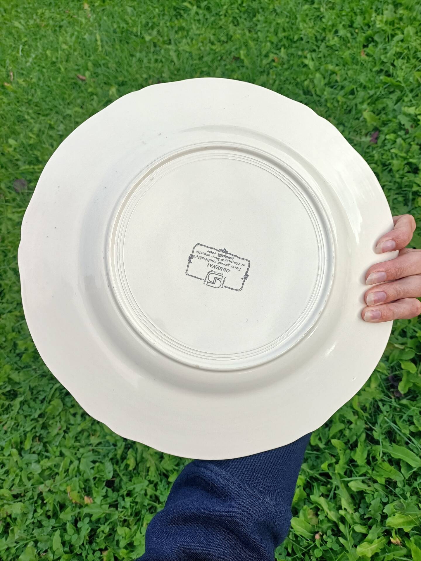 Large dish Obernai Sarreguemines
