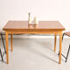 Vintage Scandinavian style dining table, side extensions