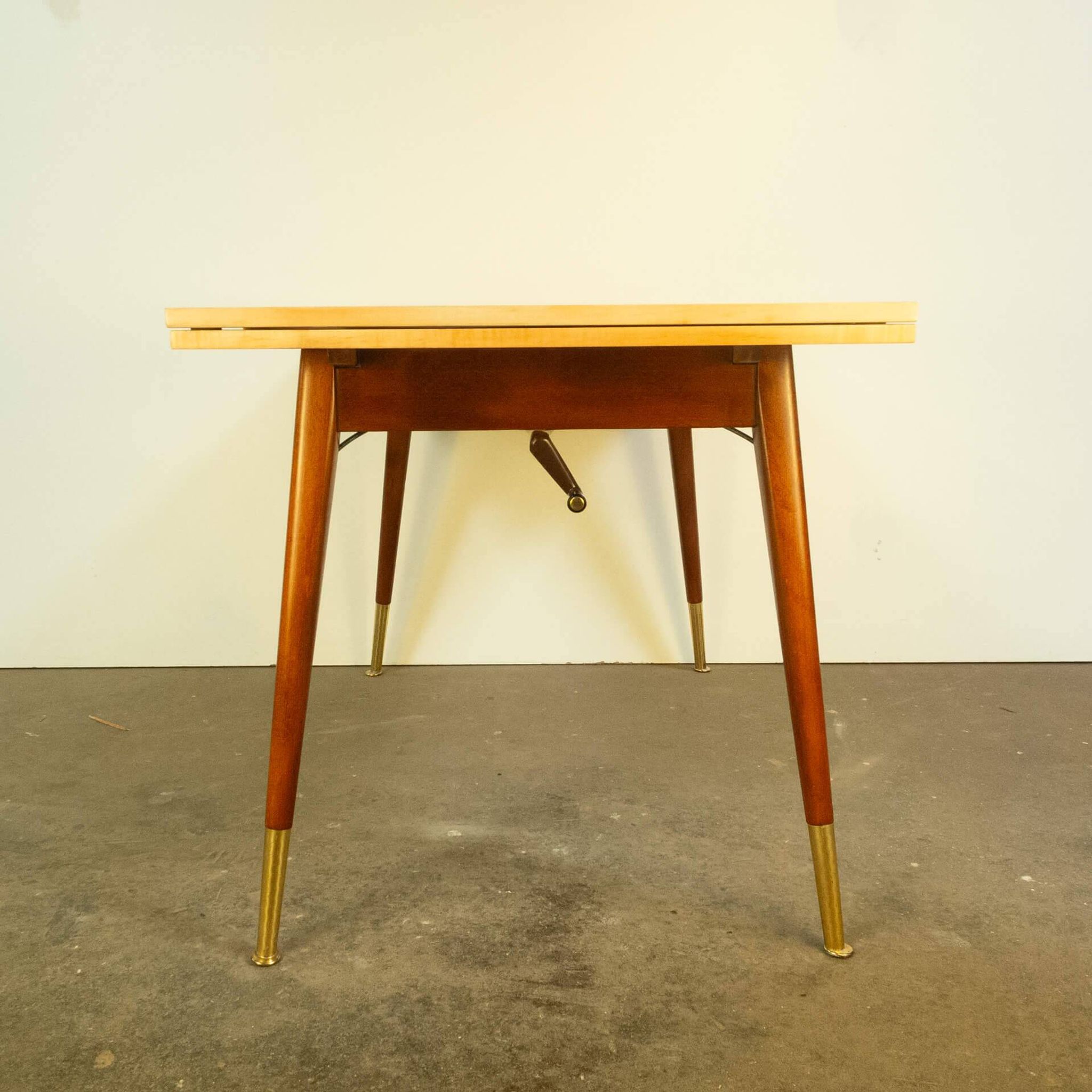 Table basse réglable en hauteur, érable, hêtre, vintage des années 50