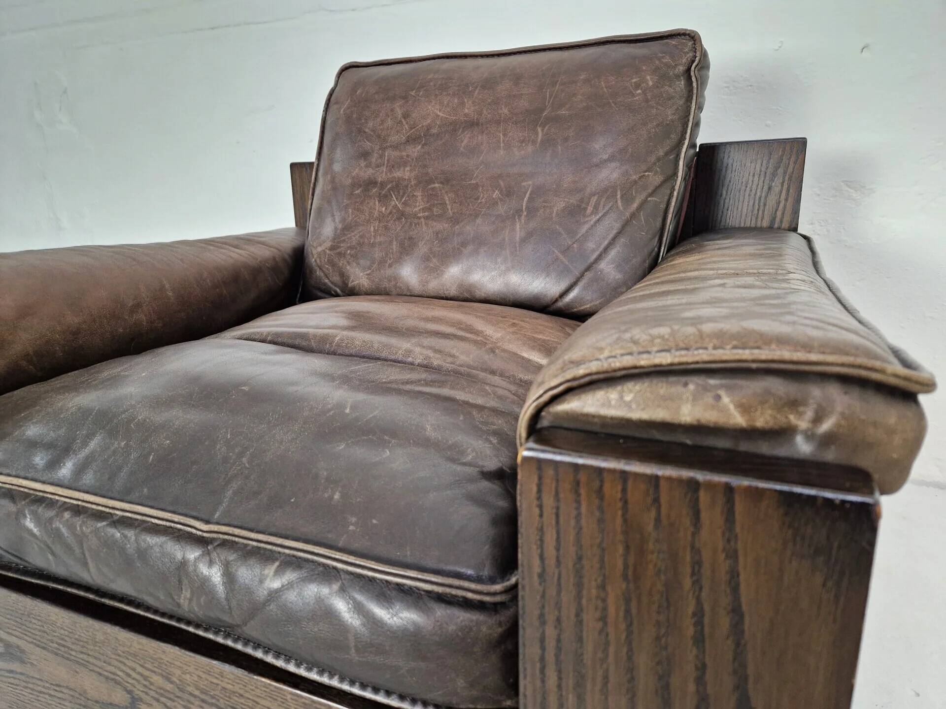 Brutalist armchair by Harry de Groot for Leolux, 1970s