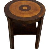 Art Deco Oak Side Table Inlaid Leaf coromandel minimalist design