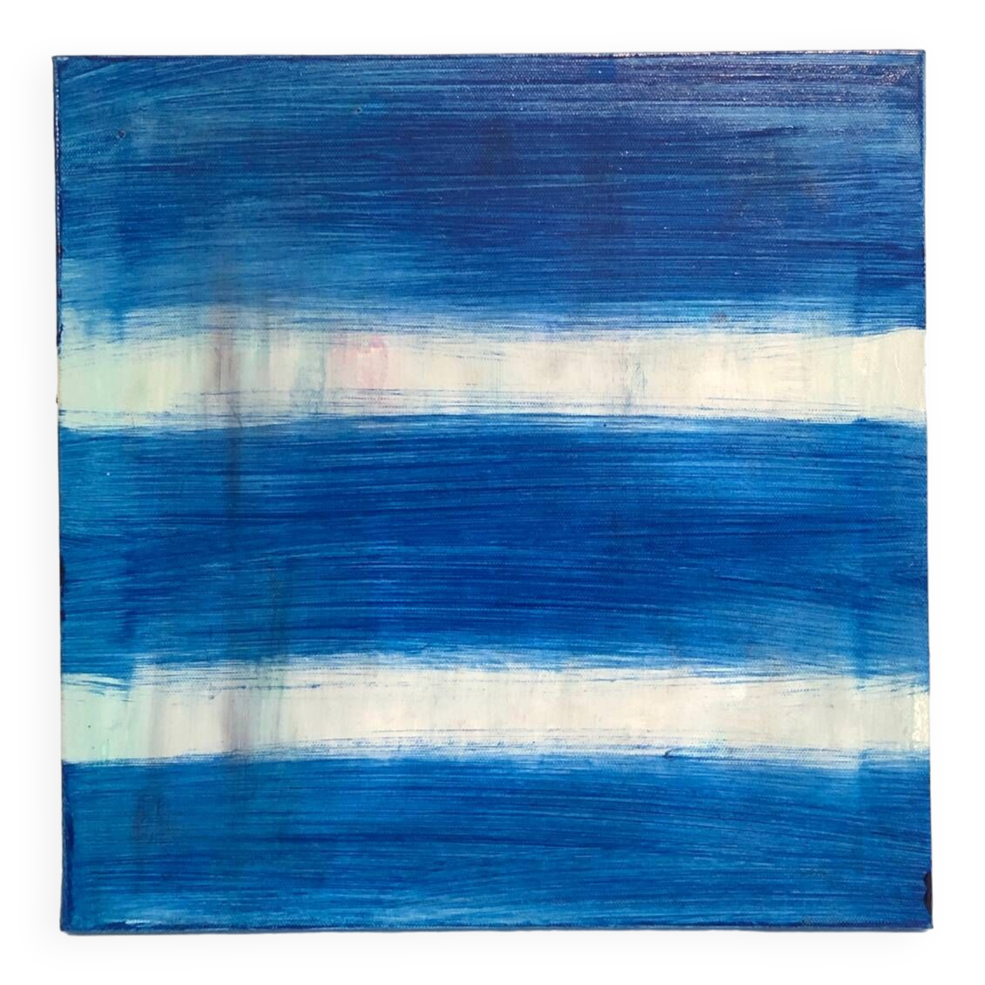 Abstract Blue Oil Painting