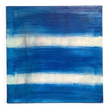Tableau Huile Abstrait Bleu