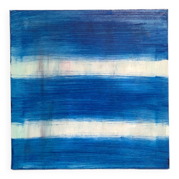 Abstract Blue Oil Painting