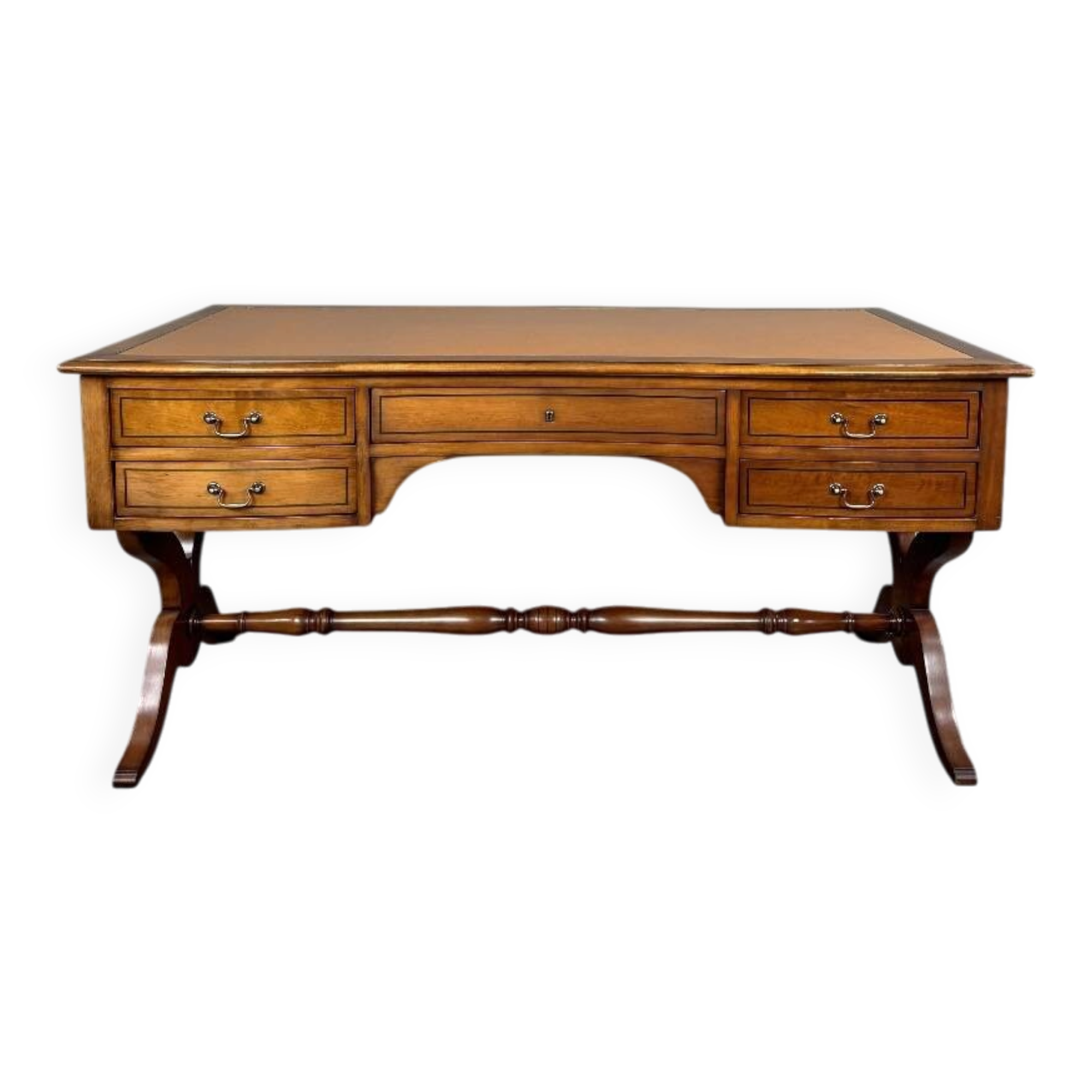 English style mahogany desk, 20th century
