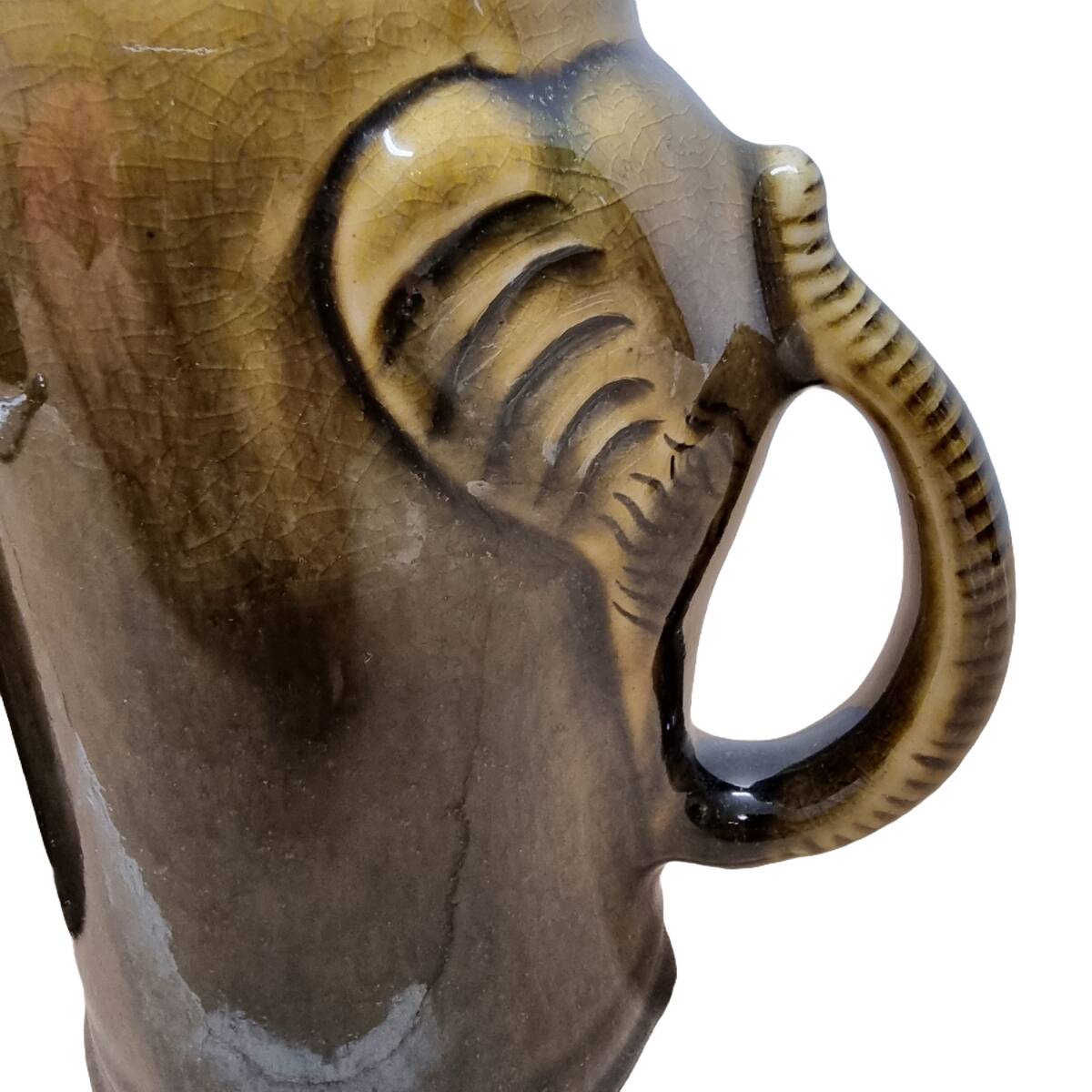 Vintage Thai Celadon Mugs Elephant, from the 60s