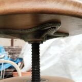 Small adjustable stool in solid wood