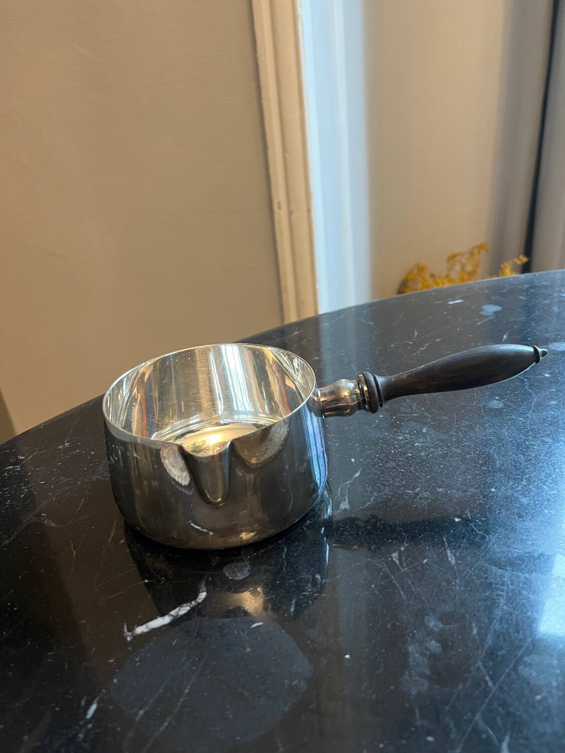 Magnificent silver sauceboat.