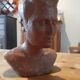 Bust woman of the 50s in terracotta