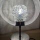 Space age lamp with bubbled glass