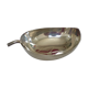 Silver metal gravy boat leaf shape