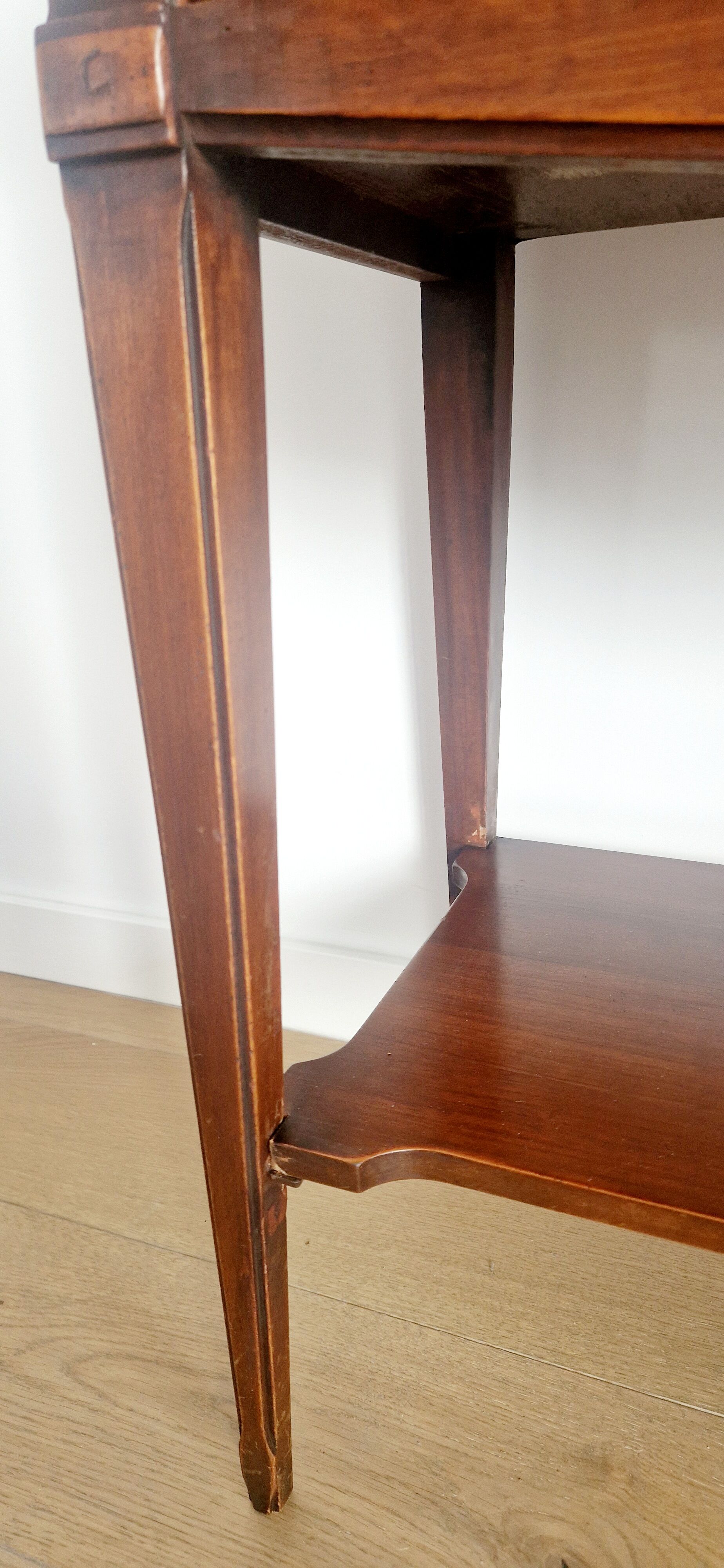 Console trolley style Directoire in mahogany