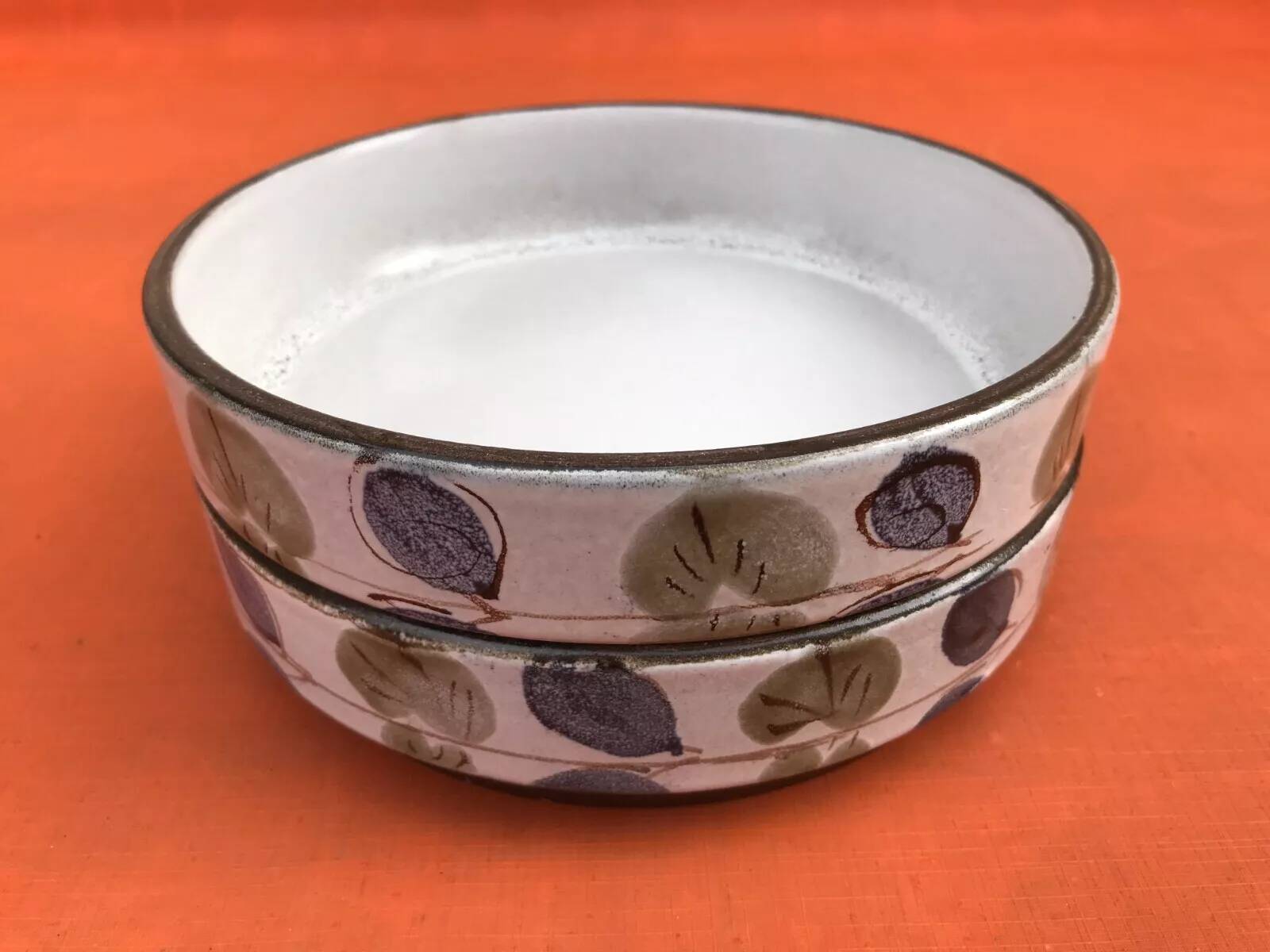 2 stackable bowls Niderviller earthenware Manufacture France