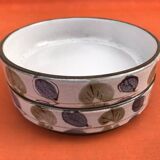 2 stackable bowls Niderviller earthenware Manufacture France
