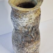 Enamelled ceramic roll vase
