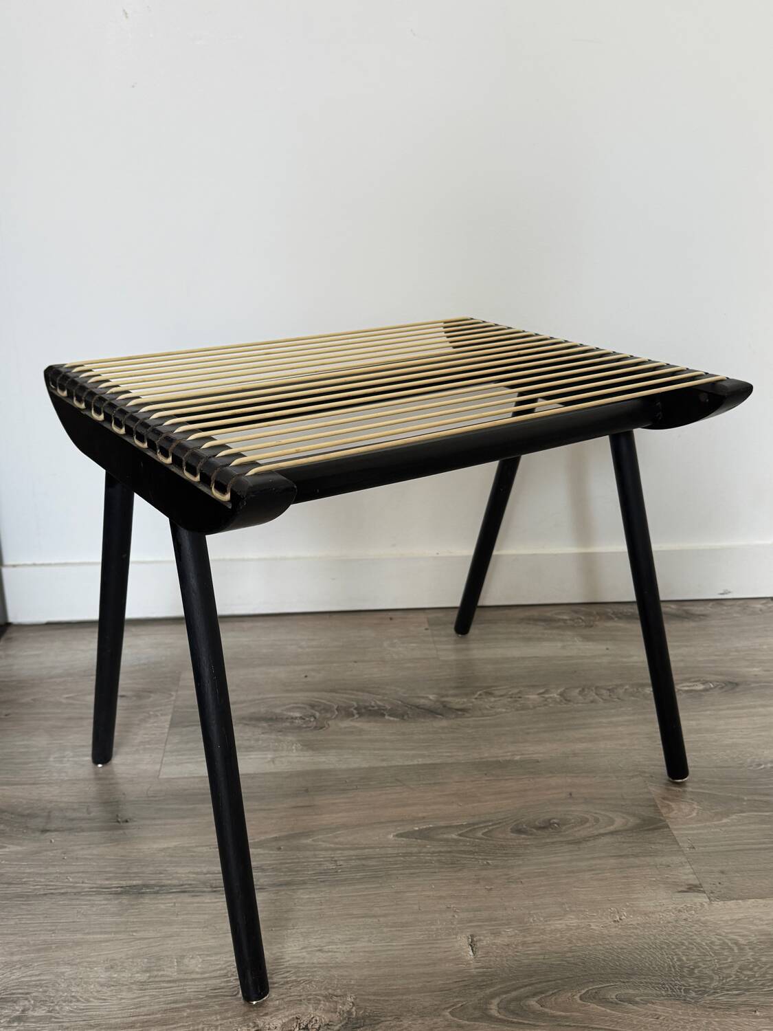 Vintage black Georges Tigien stool