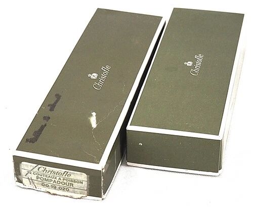 Christofle Vendôme 12 fish cutlery sets, 24 pieces, silver-plated metal, in excellent condition.