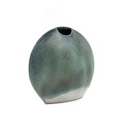 Mid-century modern blue ceramic solifleur vase, France 1970