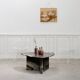 Vintage coffee table in Cipollino marble, 1970.