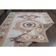 1970s Turkish Oushak Handmade Wool Cotton Pink Area Rug 183x244