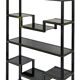 1970s black lacquered metal shelf by Pierre Vandel Paris