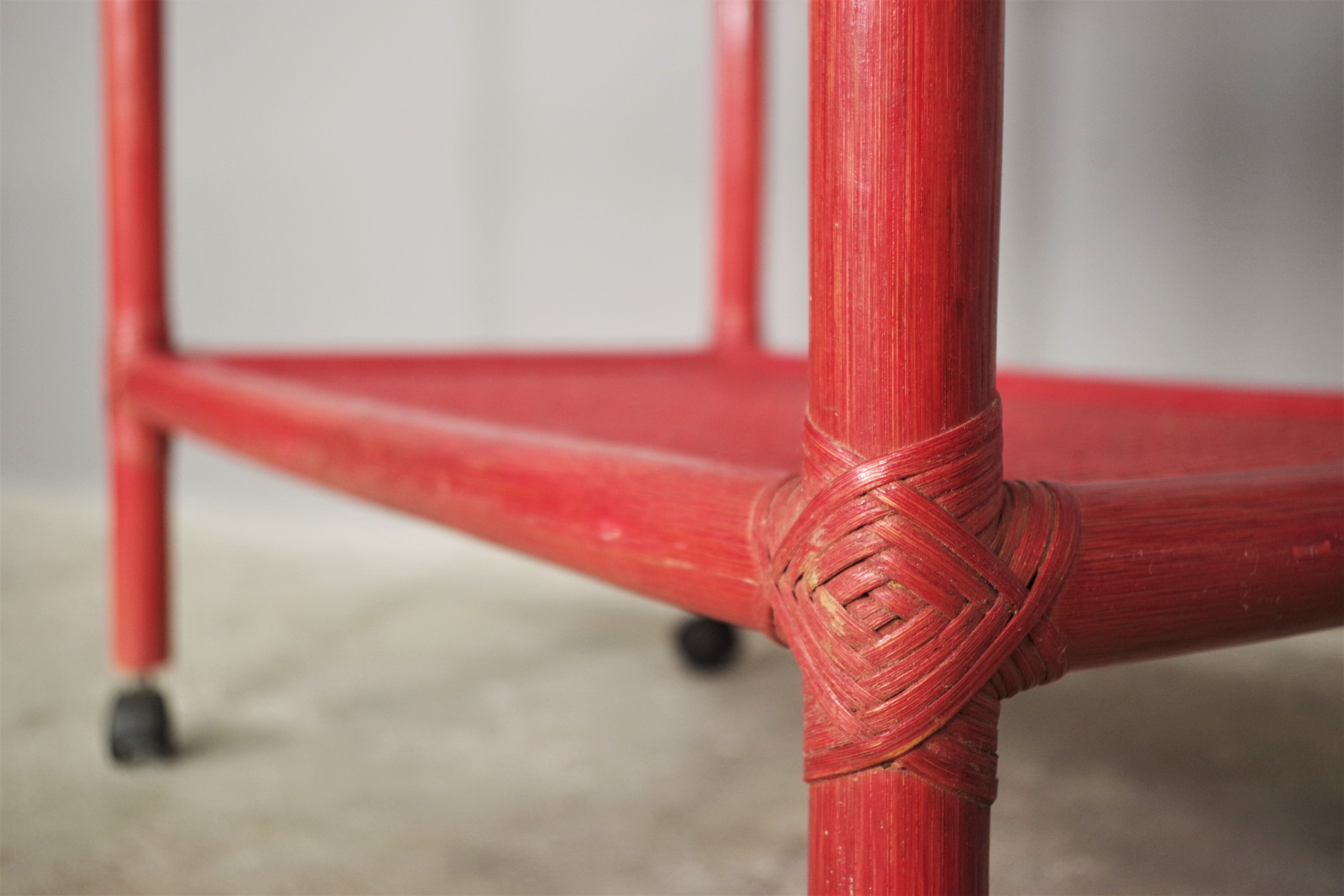 Bamboo drink cart, 80s
