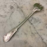 12 silver-plated oyster forks SFAM 1900 flowers