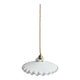 Suspension en opaline blanche avec fil doré