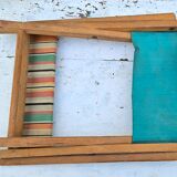 Folding fisherman's chair in wood and fabric