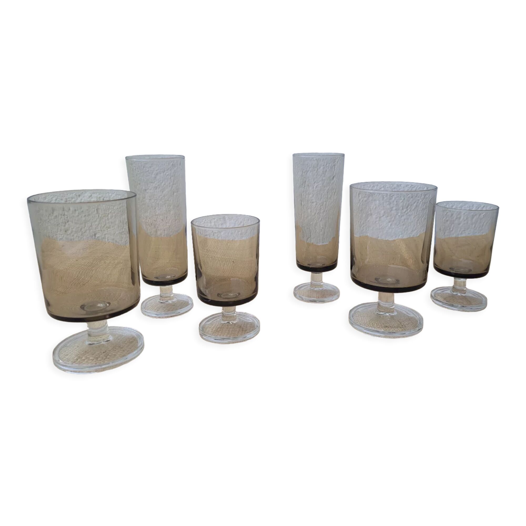 6 70's stemware
