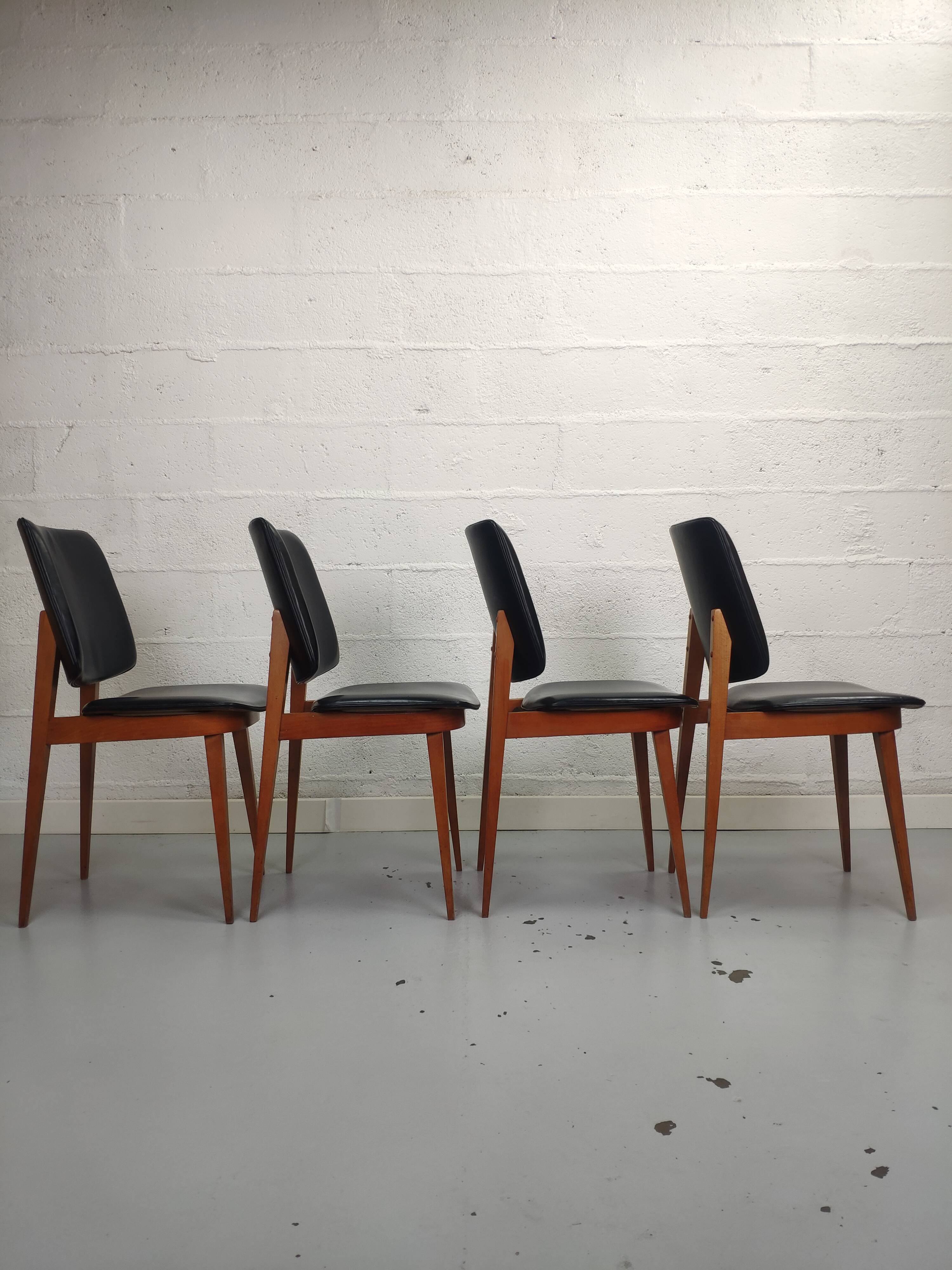 Ensemble de 4 chaises scandinaves