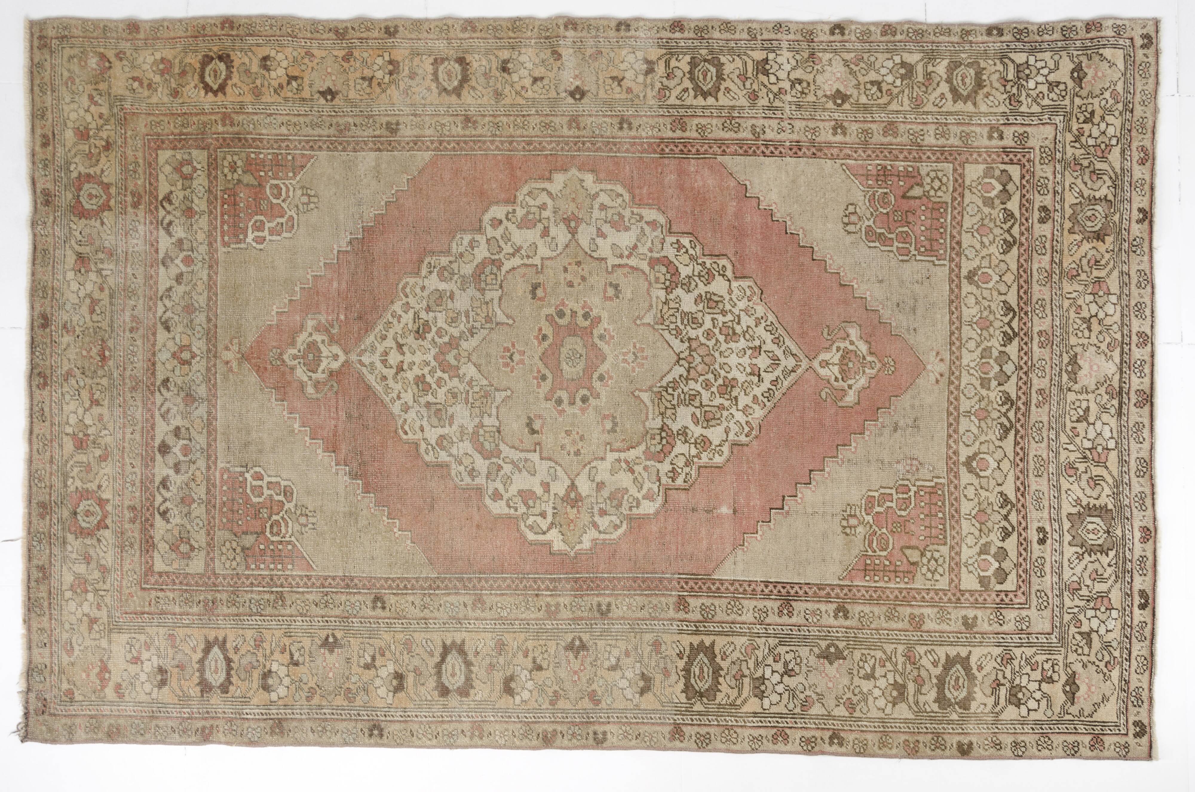 Oushak Turkish Floral Rug-823