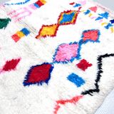 Moroccan Berber Azilal rug with colorful patterns, 1.40x0.98m