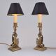 Paire de lampes chandeliers griffons de style néogothique, Angleterre années 1880
