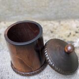 wooden storage box or jar