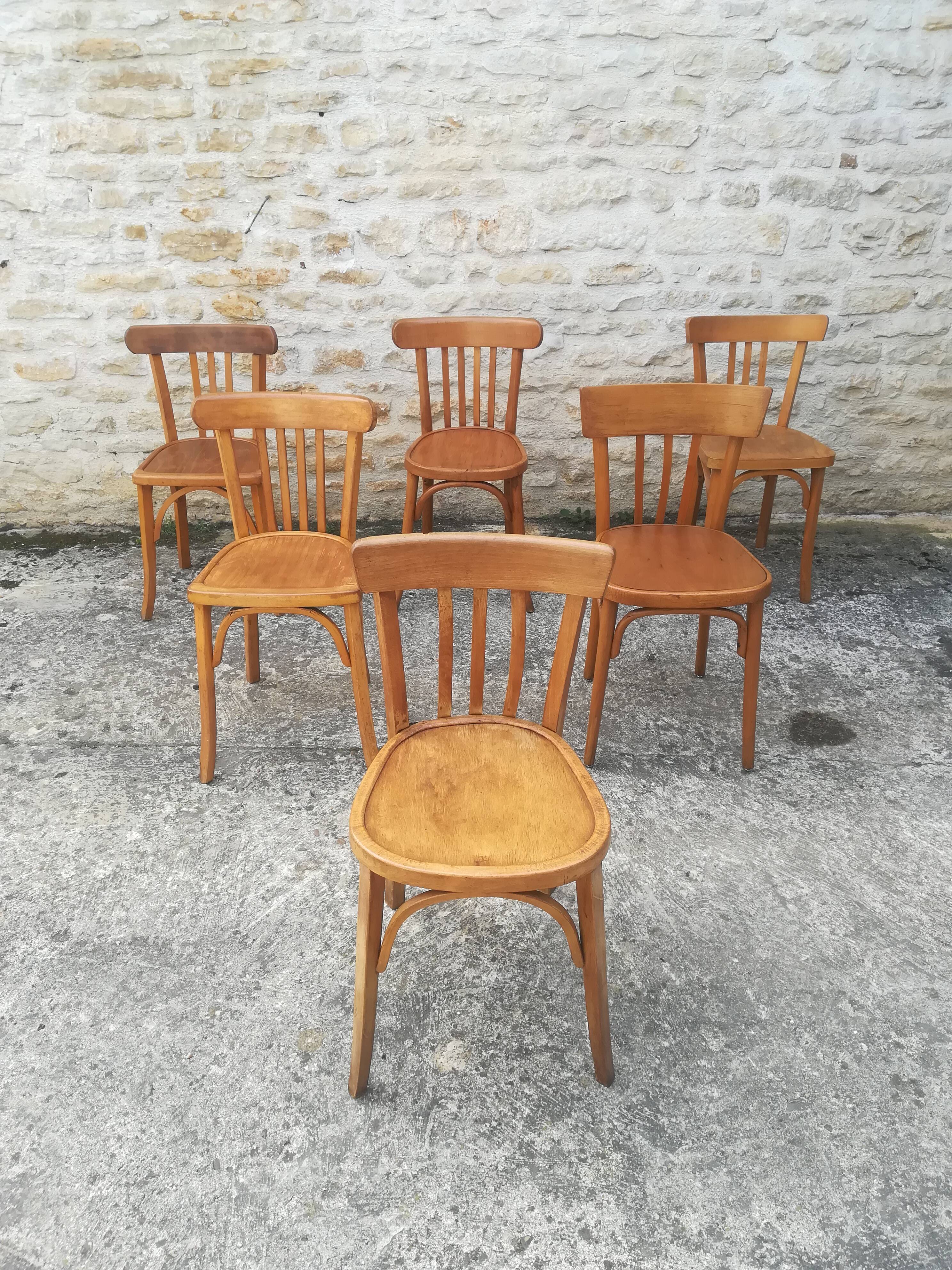 Mismatched bistro chairs